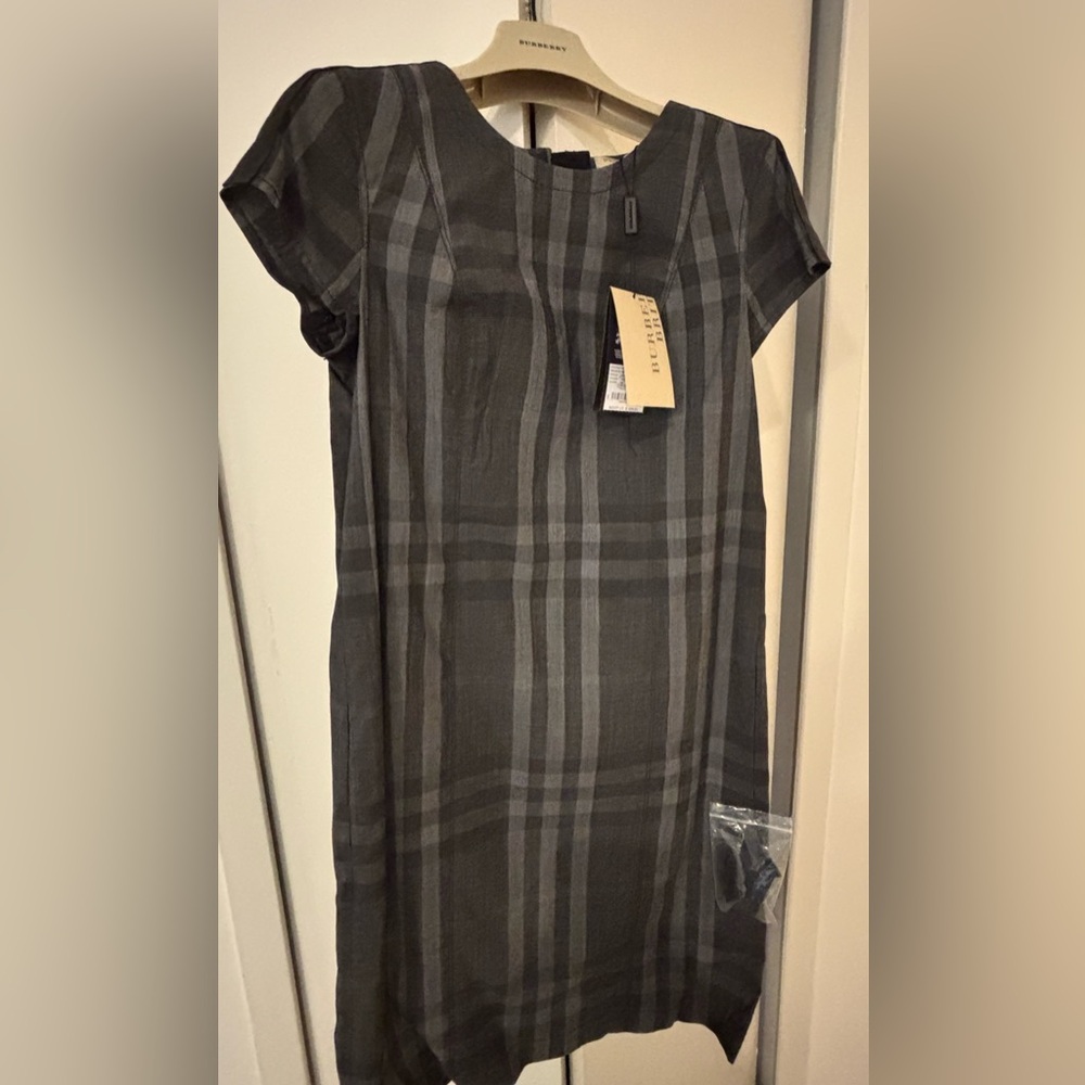 Burberry Charcoal Checkered Dress
